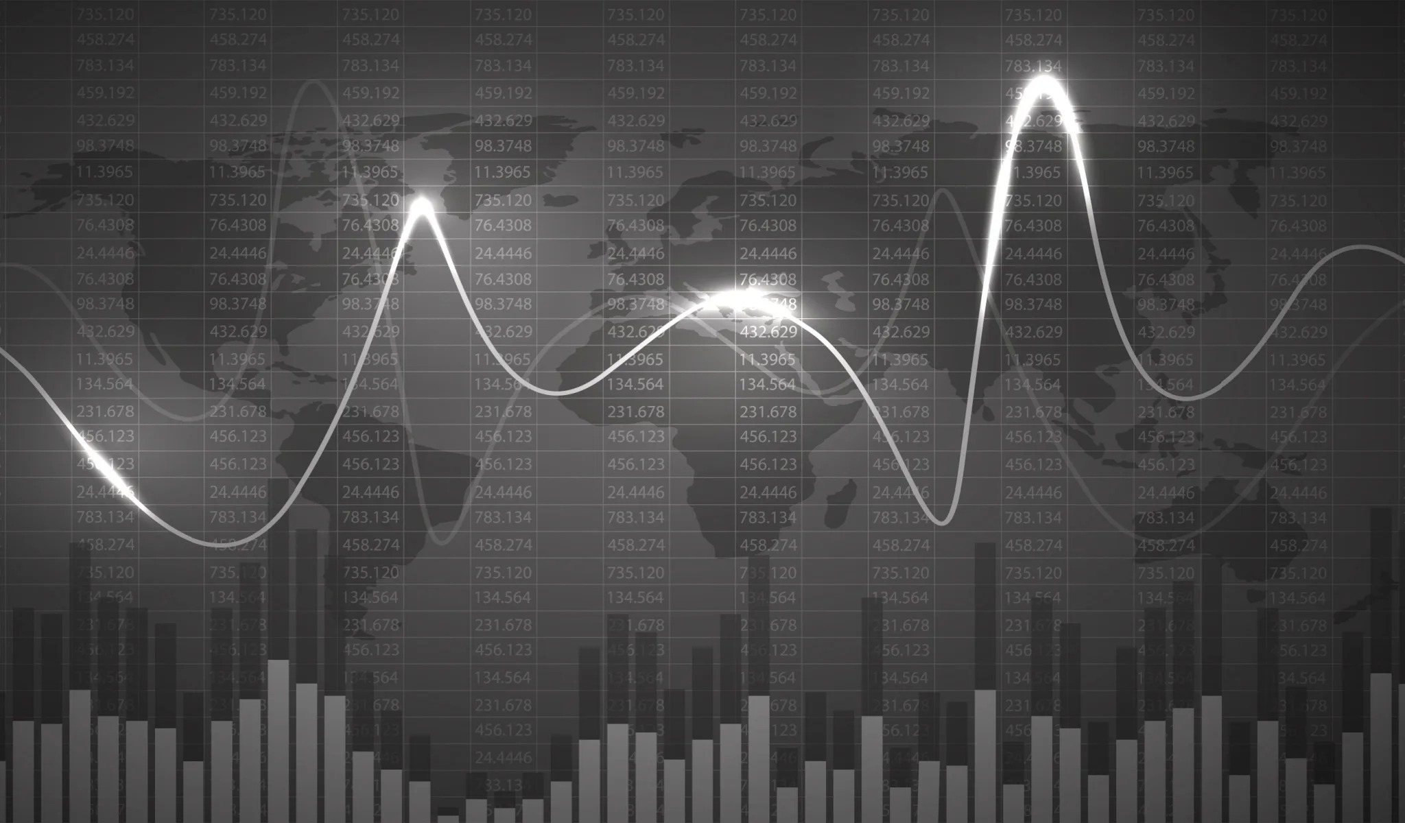 Financial chart illustration