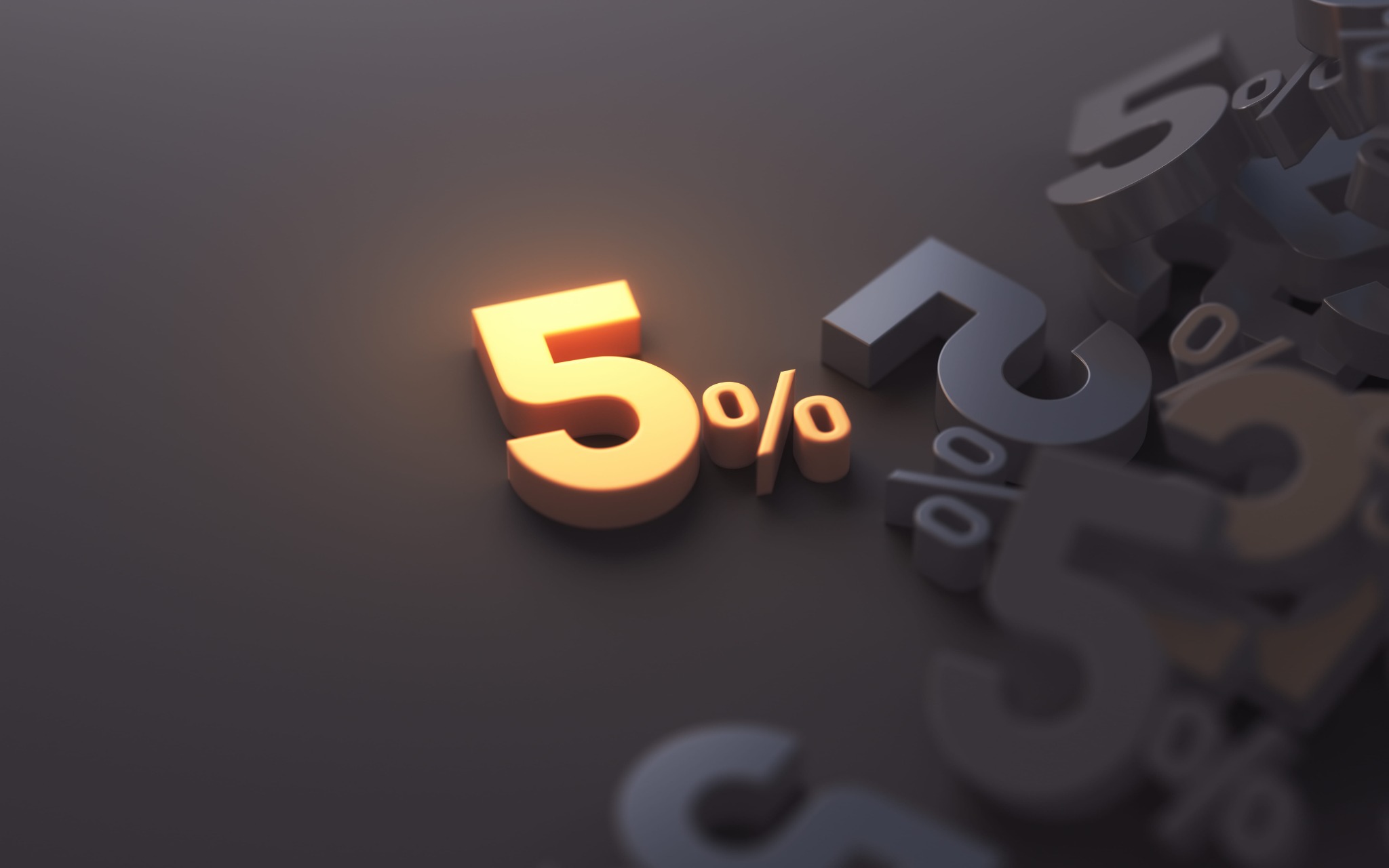 Percent symbols on a dark background